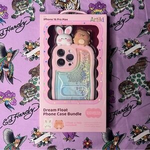 Pink and Blue Dream Float Phone Case for iPhone 16 Pro Max